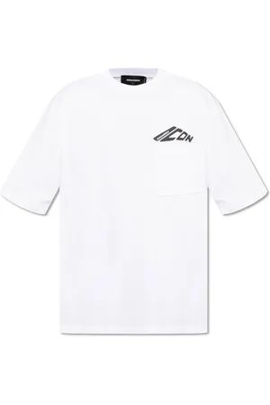Dsquared2 Top, Herre, Hvid, XL, Bomuld, Logo T-shirt