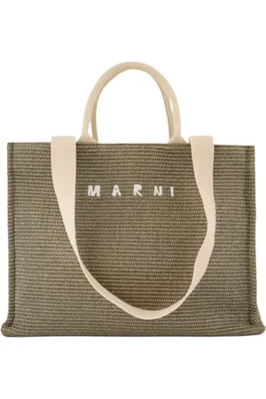 Marni Taske, Herre, Grøn, ONE SIZE, Bomuld, Grøn Bomulds Shopper Taske