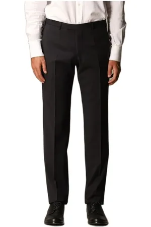 Emporio Armani Bukser, Herre, Sort, 2XL, Uld, Slim Fit Uldbukser