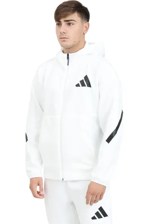 adidas Sweathshirts & Hoodies, Herre, Hvid, S, Bomuld, Z.n.e. Full-Zip Hættetrøje