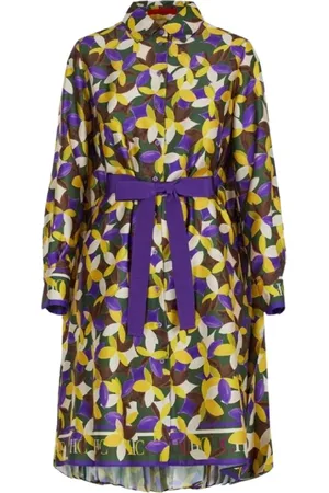 Carolina Herrera Kjole, Dame, Flerfarvet, S, Jasmine Print Skjortekjole i Twill