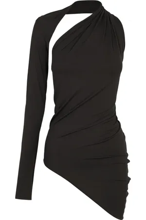 Cortana Top, Dame, Sort, M, Uld, Asymmetrisk Cupro Stretch Top