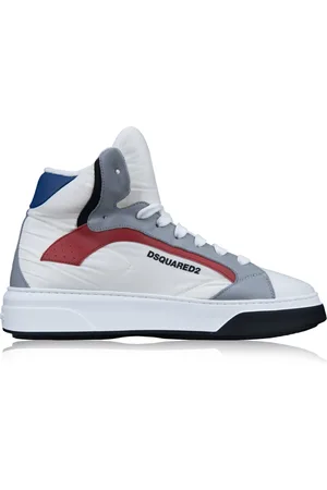 Dsquared2 Sko, Herre, Hvid, 41 EU, Uld, Lace-Up High-Top Sneakers