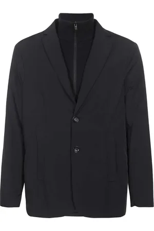 Emporio Armani Jakke, Herre, Blå, XL, Polyester, Aftagelig Foringsjakke