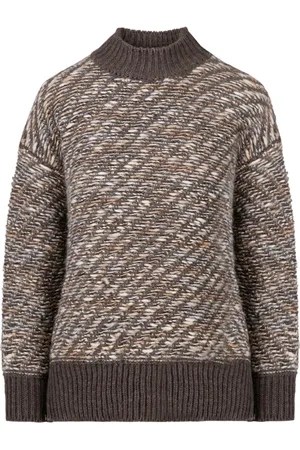 Bomboogie Strik, Dame, Brun, M, Uld, Højhalset sweater