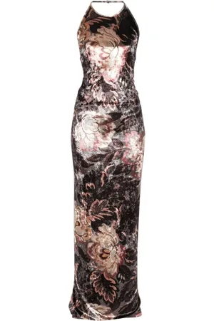 Etro Kjole, Dame, Flerfarvet, XS, Floral Foliage Printed Chenille Kjole