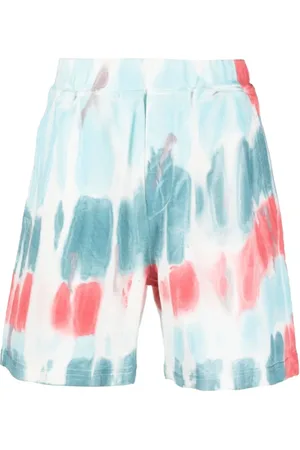 Dsquared2 Shorts, Herre, Flerfarvet, M, Bomuld, Tie Dye Distressed Relax Fit Shorts