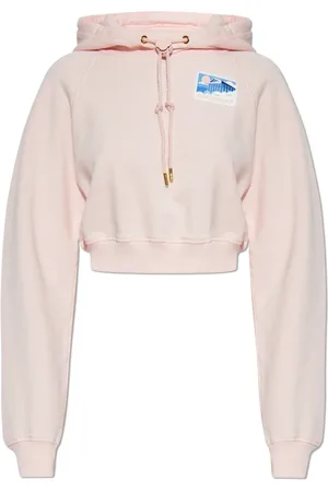 Casablanca Sweathshirts & Hoodies, Dame, Lyserød, S, Bomuld, Greek Temple Hoodie