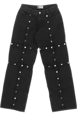 The Attico Jeans, Dame, Sort, W26, Uld, Lange Bukser