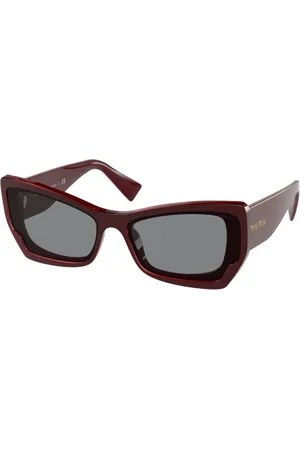 Miu Miu Tilbehør, Dame, Rød, 60 MM, Uld, Stilfulde solbriller