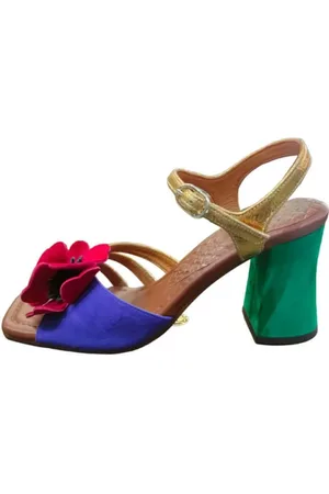 Chie Mihara Sko, Dame, Gul, 35 EU, Læder, Metallic Læder Hælsandaler