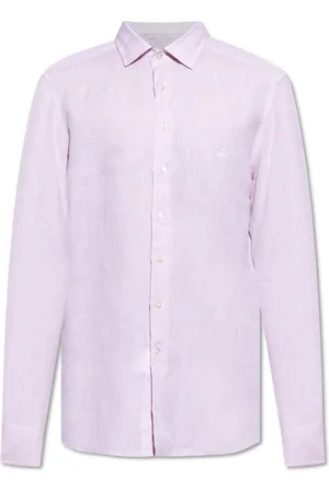 Etro Skjorte, Herre, Lyserød, M, Linen Skjorte