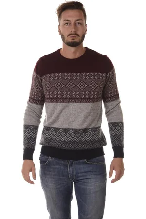D.A. Daniele Alessandrini Sweathshirts & Hoodies, Herre, Flerfarvet, 2XL, Uld, Sweatshirts