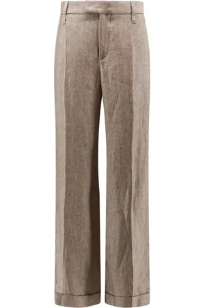 Brunello Cucinelli Bukser, Dame, , M, Linned, linnedbukser med svaj