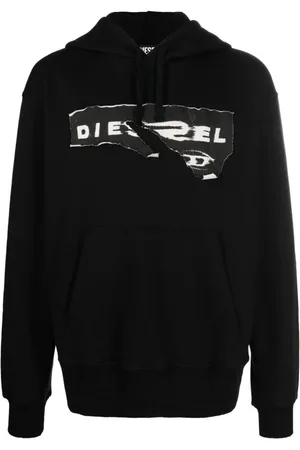 Diesel Sweathshirts & Hoodies, Herre, Sort, XL, Tyl, Casual Style Hættetrøje