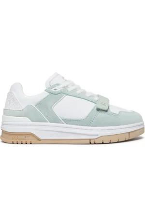 Mallet Sko, Dame, Grøn, 41 EU, Uld, Sage White Strap Sneakers