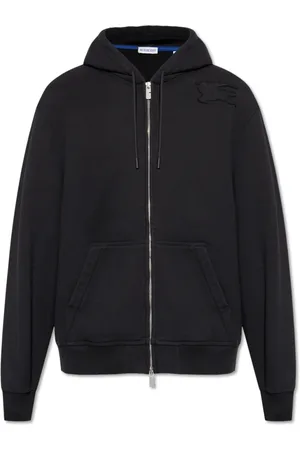 Burberry Sweathshirts & Hoodies, Herre, Sort, S, Bomuld, Equestrian Knight-patch Hoodie