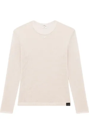 Courrèges Strik, Herre, , M, Bomuld, Mesh Langærmet T-shirt