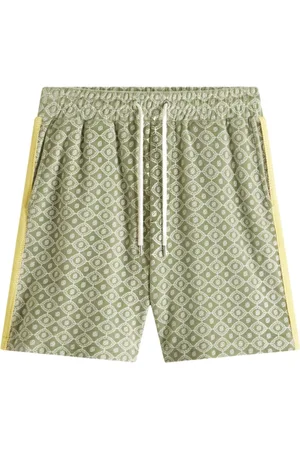 Drôle de Monsieur Shorts, Herre, Grøn, M, Bomuld, Chic Monogram Shorts
