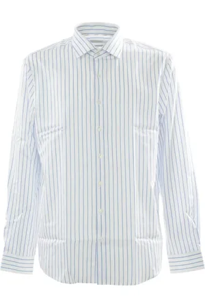 Calvin Klein Skjorte, Herre, Hvid, S, Bomuld, Stribet Fitted Skjorte