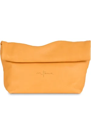 Cortana Taske, Dame, Gul, ONE SIZE, Læder, Peach Læder Clutch