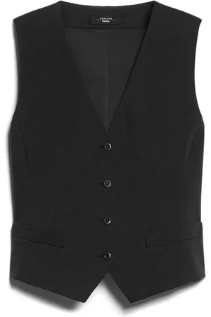 Max Mara Jakke, Dame, Sort, S, Bomuld, Sort Jersey Bomulds Gilet Jakke