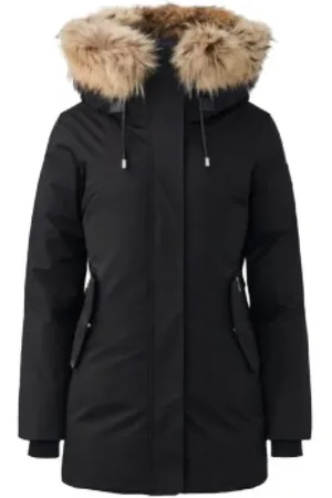 Mackage Jakke, Dame, Sort, L, Uld, Dunjakke med aftagelig plastron og Nordic Tech Weave