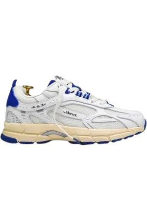 Mercer Amsterdam Sport, Herre, Hvid, 45 EU, Uld, Retro-inspireret hvid/blå sneaker