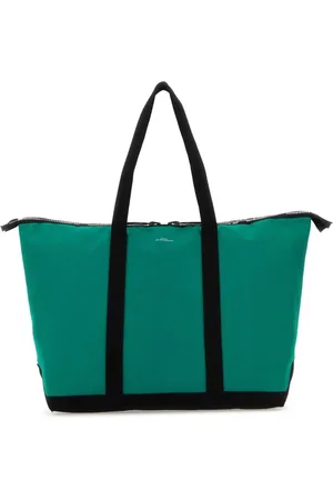 A.P.C. Taske, Dame, Grøn, ONE SIZE, Smaragdgrøn Canvas Shopping Bag