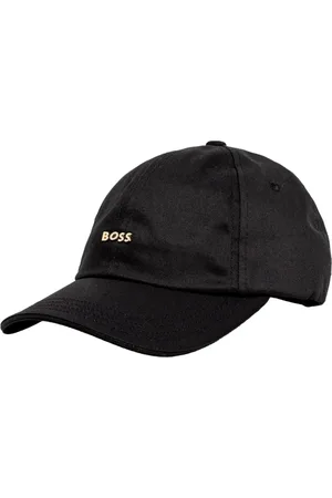 HUGO BOSS Tilbehør, unisex, Sort, ONE SIZE, Bomuld, Moderne bomuldstwill-kasket med metallogo