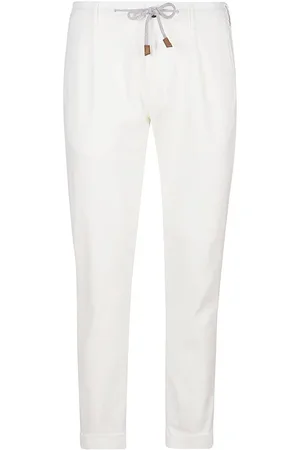 ELEVENTY Bukser, Herre, Hvid, W32, Bomuld, Comfort Cotton Jogger Pants