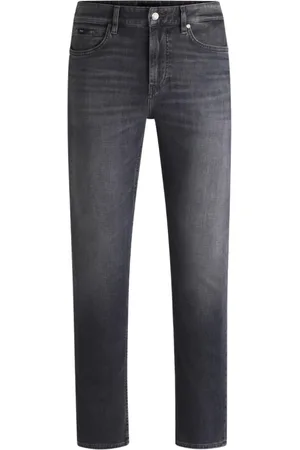 HUGO BOSS Jeans, Herre, Grå, W30 L34, Bomuld, Slim-fit Jeans