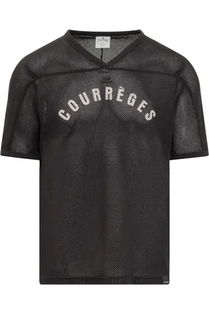 Courrèges Top, Herre, Sort, S, Baseball Mesh T-shirt