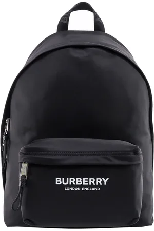 Burberry Taske, Herre, Sort, ONE SIZE, Uld, Logo Print Rygsæk