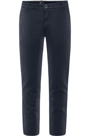 Bomboogie Bukser, Herre, Blå, W32, Bomuld, Moderne Slim-fit Chino Bukser