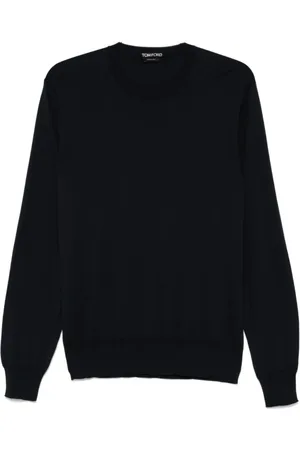 Tom Ford Strik, Herre, Blå, L, Bomuld, Blå Sweater Herretøj