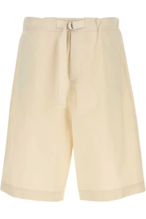 Jil Sander Shorts, Herre, , M, Bomuld, Ivory Cotton Bermuda Shorts