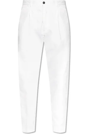 Dsquared2 Bukser, Herre, Hvid, M, Bomuld, Bukser One Pleat