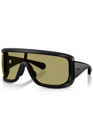 Moncler Tilbehør, unisex, Sort, 42 MM, Sort/Grøn Solbriller