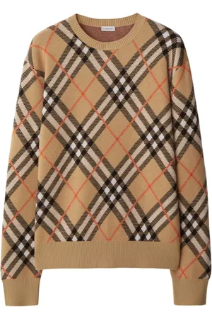 Burberry Strik, Dame, , S, Uld, Mønstret Intarsia Striktrøje