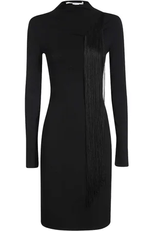 Stella McCartney Kjole, Dame, Sort, M, Polyester, Frynse Viscose Kjole