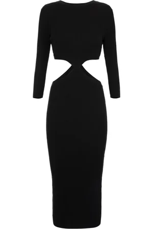 Elisabetta Franchi Kjole, Dame, Sort, L, Polyester, Midi Kjole