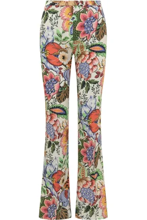 Etro Bukser, Dame, Flerfarvet, M, Printed Wide-Leg Bukser
