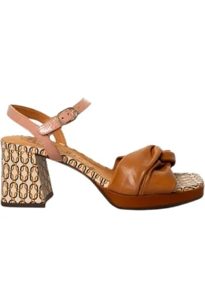 Chie Mihara Sko, Dame, Brun, 38 1/2 EU, Læder, Nude lædersandal med ankelrem