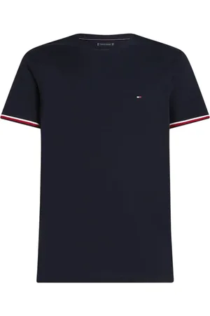 Tommy Hilfiger Top, Herre, Blå, XL, Uld, Kortærmet T-shirt Regular Fit