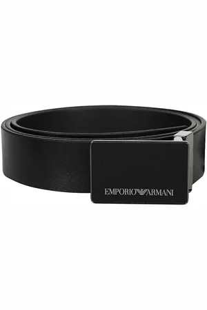 Emporio Armani Tilbehør, Herre, Sort, ONE SIZE, Læder, Bælte