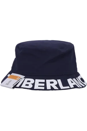 Timberland Tilbehør, Herre, Blå, S/M, Bomuld, Fisherman Hat Logo Printed Bucket