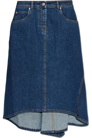 Etro Nederdel, Dame, Blå, XS, Denim, Asymmetrisk denim nederdel