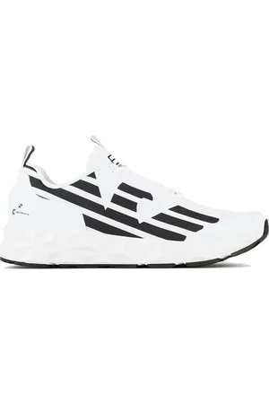EA7 Sko, Herre, Hvid, 45 EU, Polyester, Ultimate C2 Kombat Sneakers