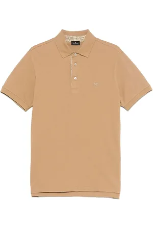 Etro Top, Herre, , L, Bomuld, Camel Brown Polo Shirt